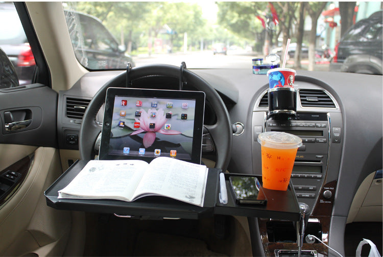 The Steering Wheel & Rear Seat Computer Desk