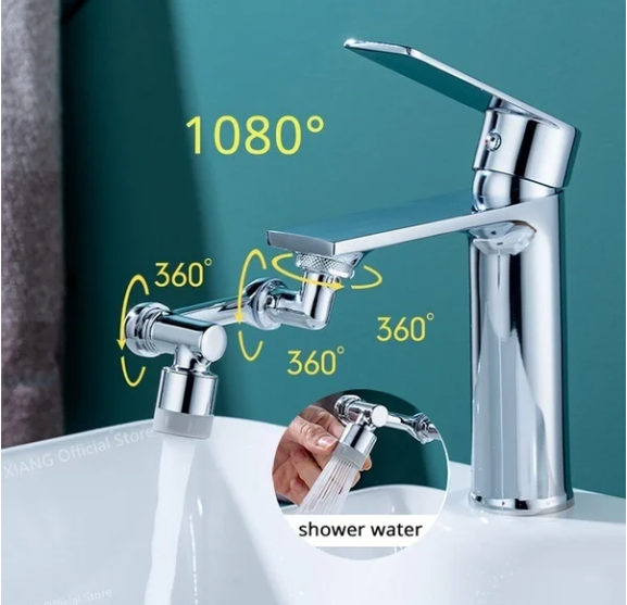 🔥 BIG SALE - 60% OFF🔥Universal 1080° Swivel Robotic Arm Swivel Extension Faucet Aerator