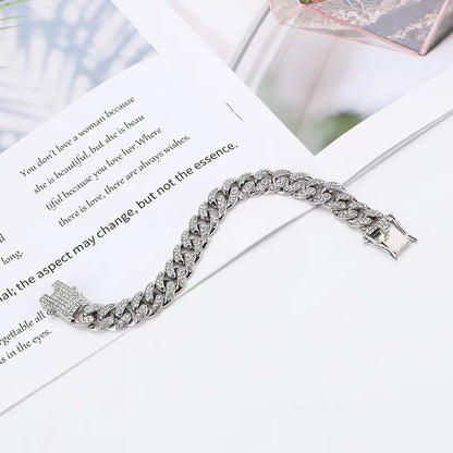 11mm Moissanite Miami Cuban Link Chain in S925 Silver