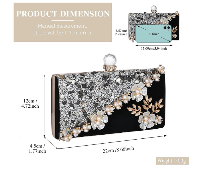 🔥Special Offer - 49% OFF🔥Velvet Clutch Purses Beaded Floral Evening Bags