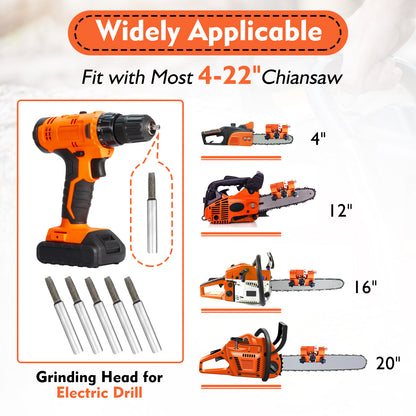 🔥🔥Hot Sale 🔥🔥Chainsaw Sharpener Kit With 6 Sharpening Bars