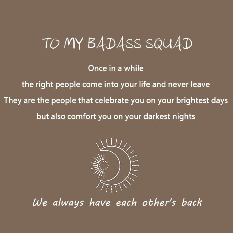 Last Day Promotion 49% OFF💓 To My Badass Squad Necklace - ''We always have each other's back''👩‍❤️‍👩