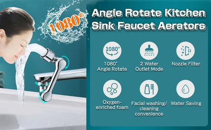 🔥 BIG SALE - 60% OFF🔥Universal 1080° Swivel Robotic Arm Swivel Extension Faucet Aerator