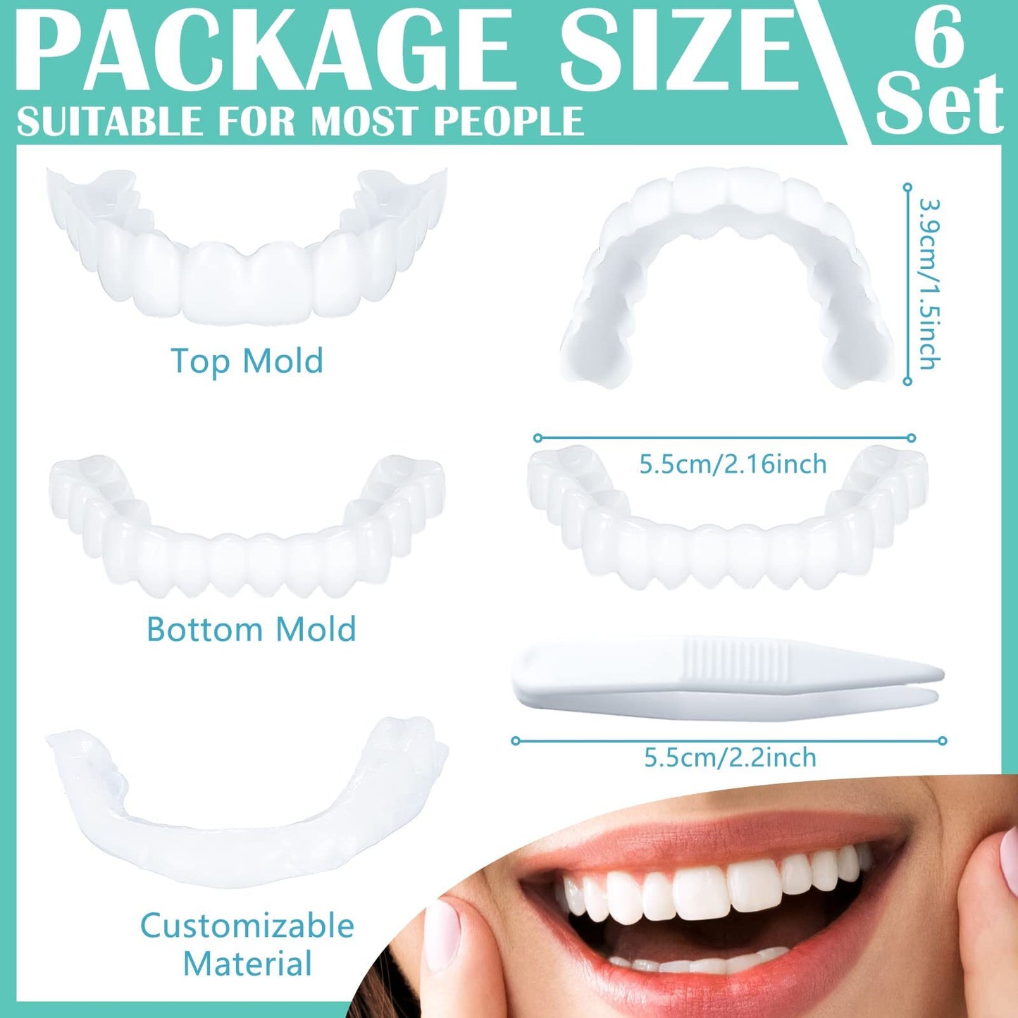 💝2023 Father's Day Save 48% OFF👨‍⚕Adjustable Snap On Dentures😁