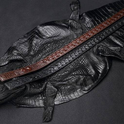 🔥Hot Sale 50% OFF🔥Genuine Crocodile Backbone Skin Leather Belt