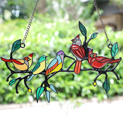 🎁The Best Gift🎁Birds Stained Glass Window Hangings