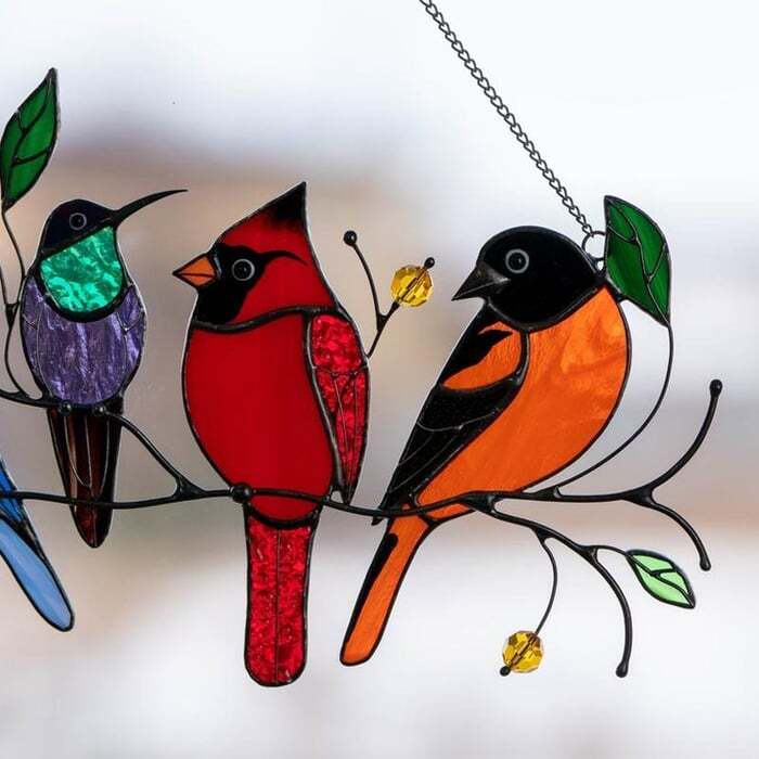 🎁The Best Gift🎁Birds Stained Glass Window Hangings