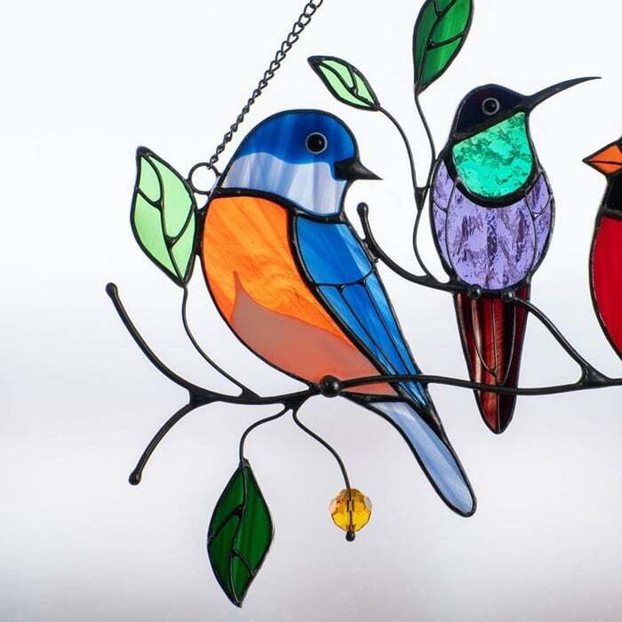 🎁The Best Gift🎁Birds Stained Glass Window Hangings