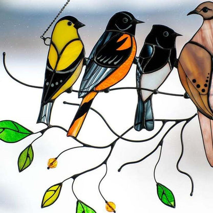 🎁The Best Gift🎁Birds Stained Glass Window Hangings