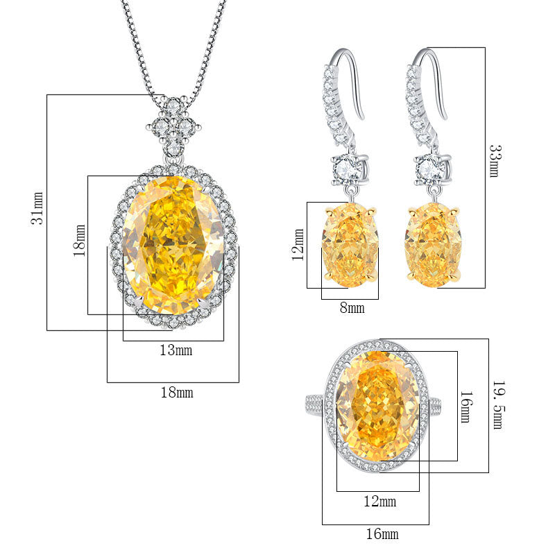 Buy 1 Get 3🔥🔥Yellow Diamond Halo Pendant Necklace