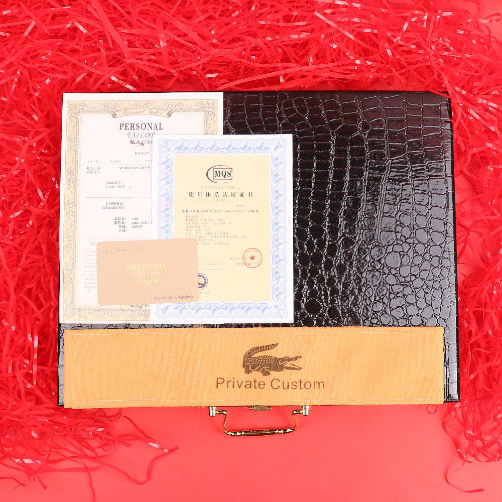 🎁Father's Day🎁Crocodile Leather Belt Wallet Gift Set