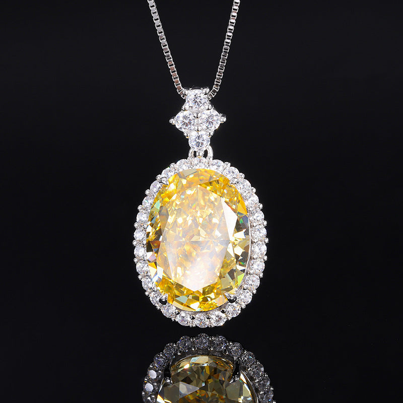 Buy 1 Get 3🔥🔥Yellow Diamond Halo Pendant Necklace