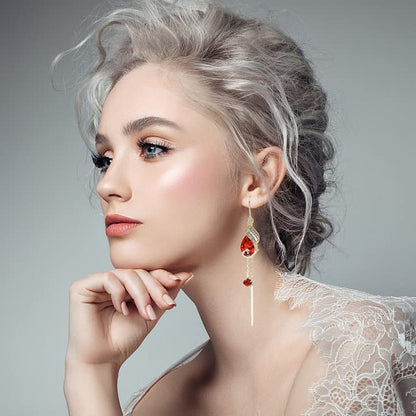 Fashion Shiny Peacock Crystal Earrings