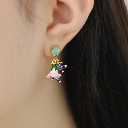 Lily and Blue Bough Stud Earring