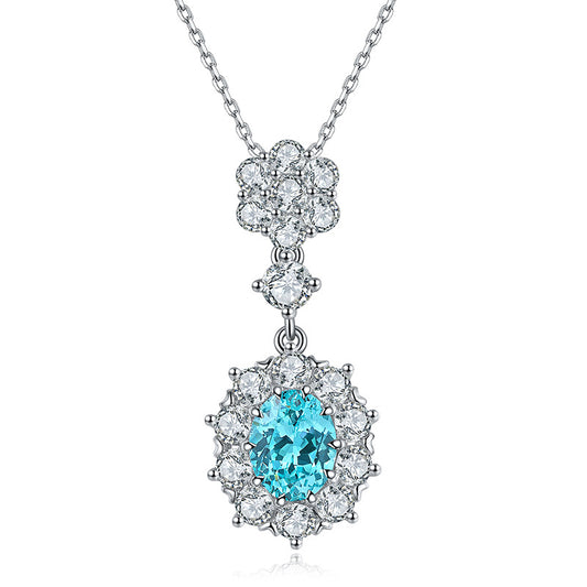 White Gold Blue Topaz And Diamond Jewelry