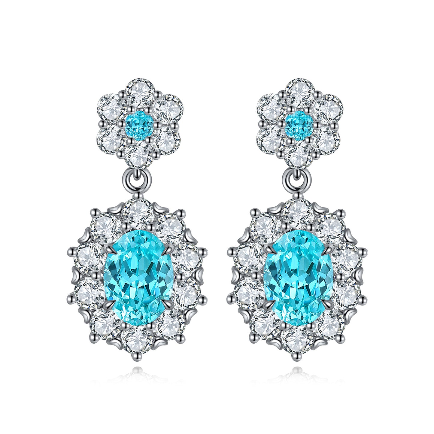 White Gold Blue Topaz And Diamond Jewelry