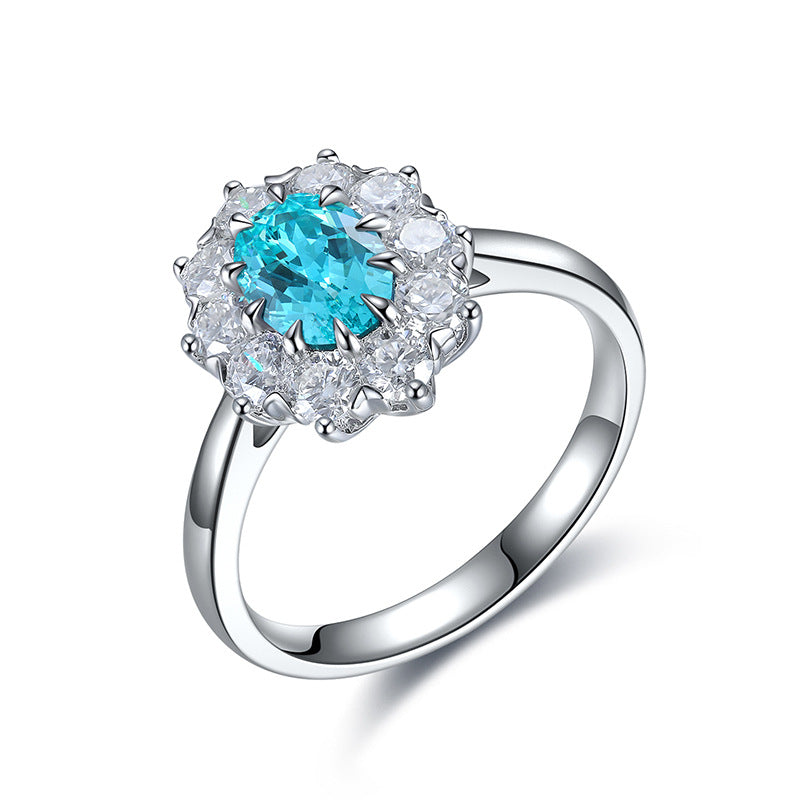 White Gold Blue Topaz And Diamond Jewelry