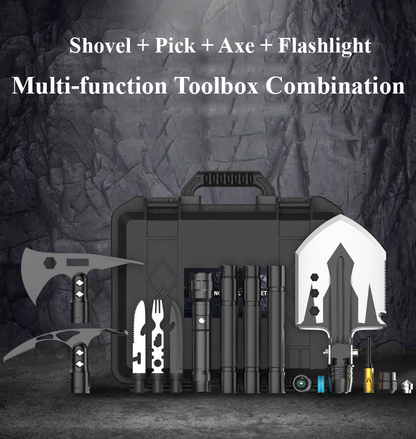 Multipurpose Shovel Axe Flashlight for Outdoor Tool Set