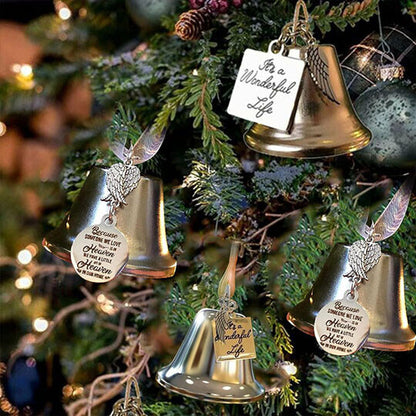 Memorial Christmas GiftChristmas Ornaments Angel Wings Bell