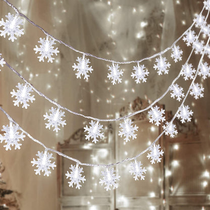 Christmas Snowflake String Lights