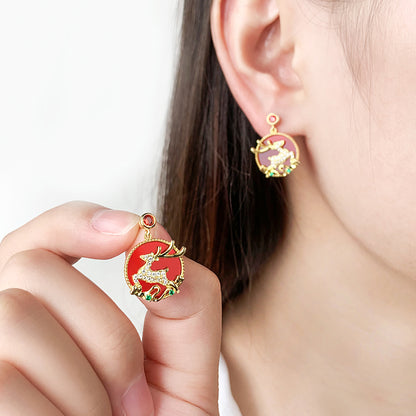 Original Design The Nine-Color Deer Earring