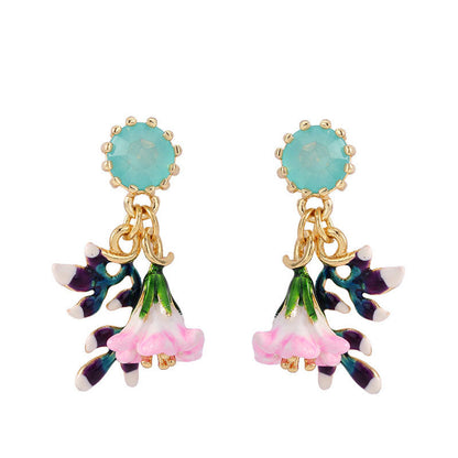 Lily and Blue Bough Stud Earring