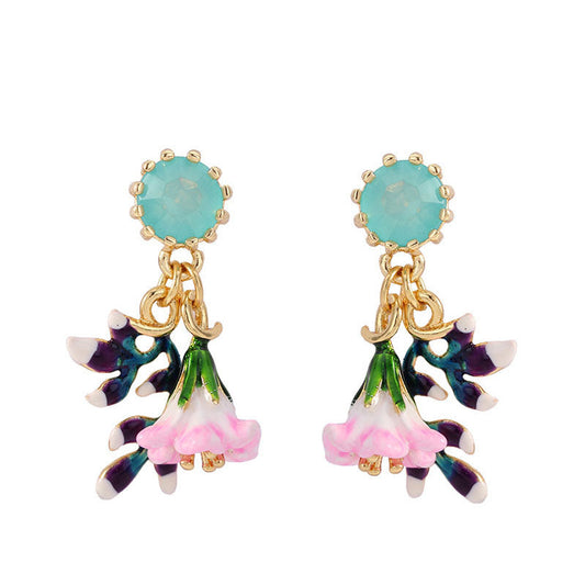 Lily and Blue Bough Stud Earring