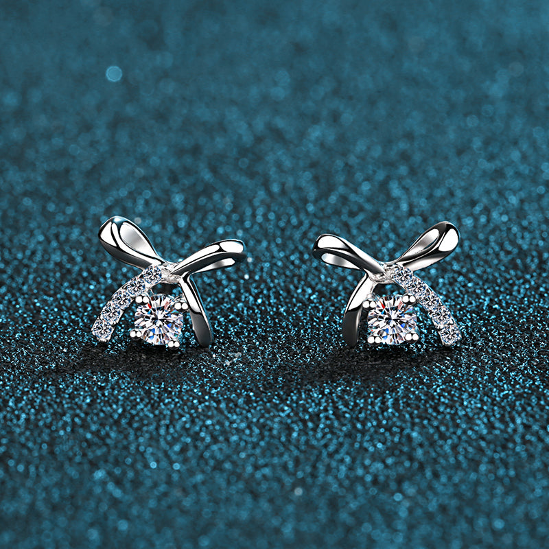 Moissanite Stud Earrings For Women White Gold