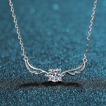 Moissanite Pendant Necklace For Women White Gold