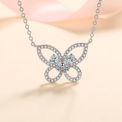 White Gold Moissanite Pendant Necklace For Women Jewelry