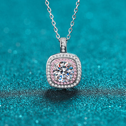 Moissanite Pendant Necklace For Women White Gold