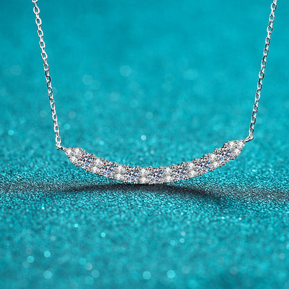 White Gold Moissanite Pendant Necklace