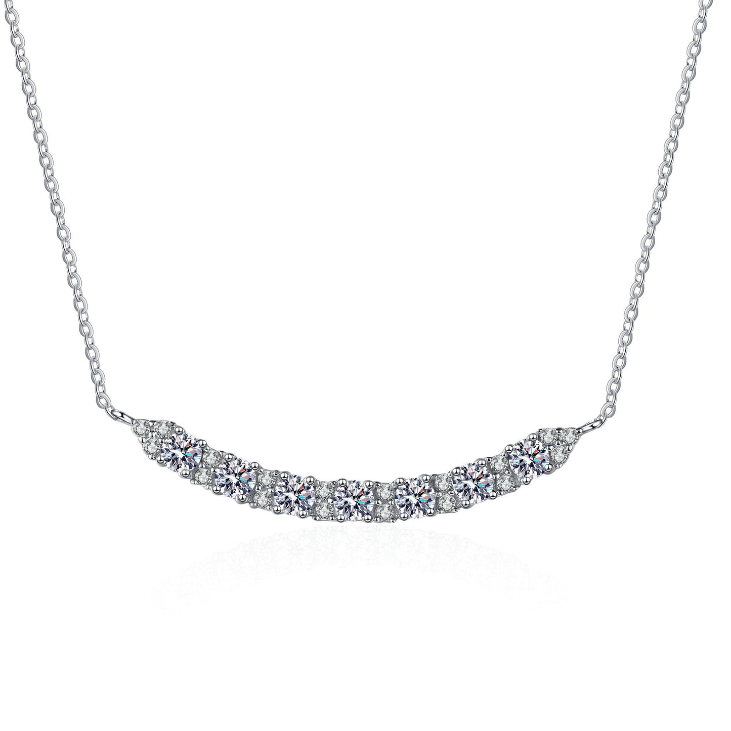 White Gold Moissanite Pendant Necklace