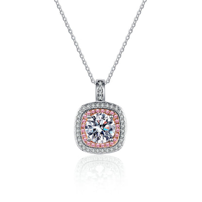 Moissanite Pendant Necklace For Women White Gold