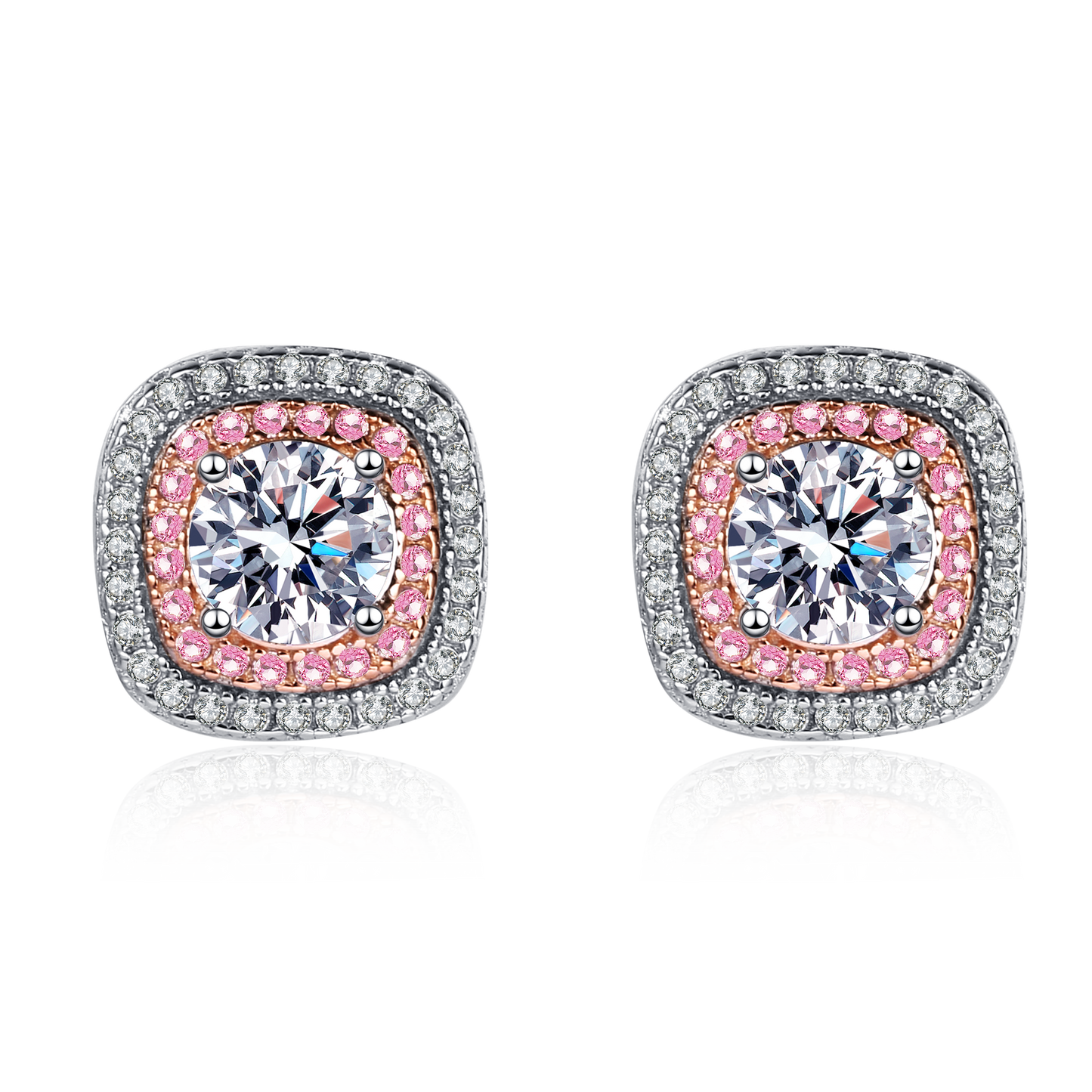 Ineffabe  Moissanite Stud Earrings For Women Top Quality