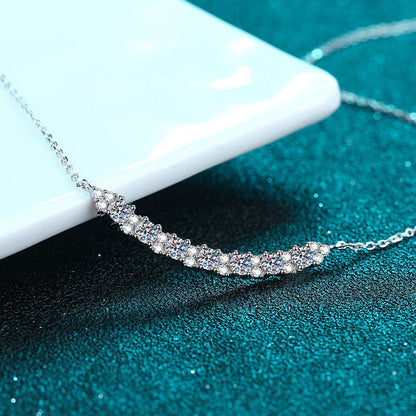 White Gold Moissanite Pendant Necklace