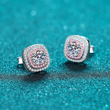 Ineffabe  Moissanite Stud Earrings For Women Top Quality