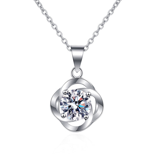 Moissanite Pendant Necklace For Women Jewelry