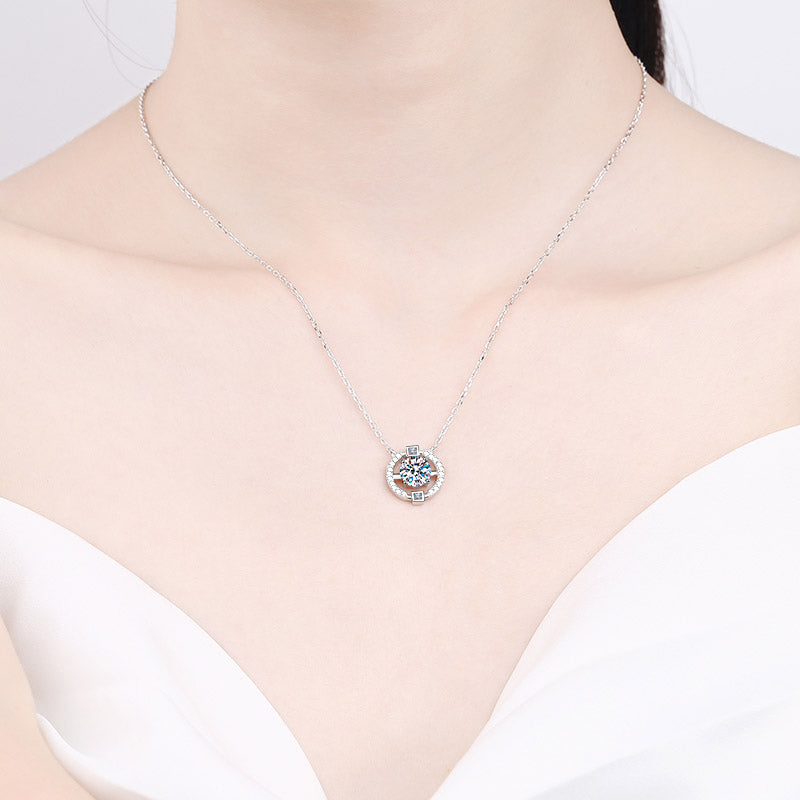 Moissanite Pendant Necklace For Women Jewelry