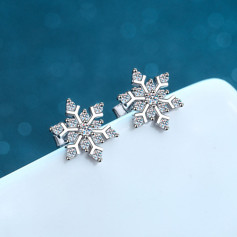 Moissanite Stud Earrings For Women White Gold