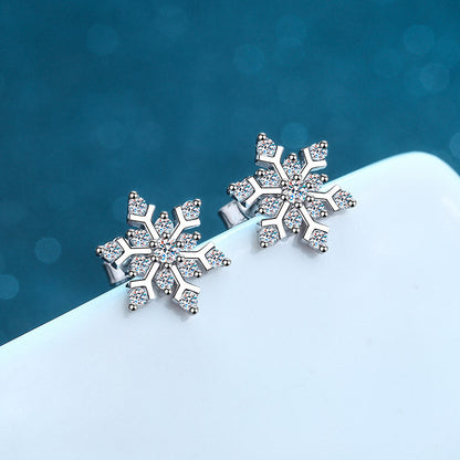 Moissanite Stud Earrings For Women White Gold