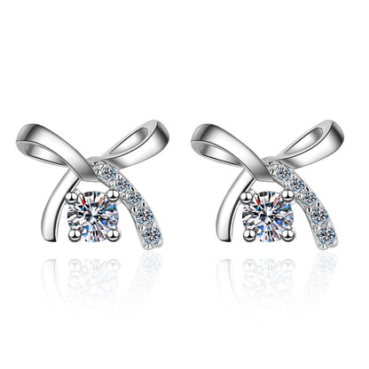 Moissanite Stud Earrings For Women White Gold