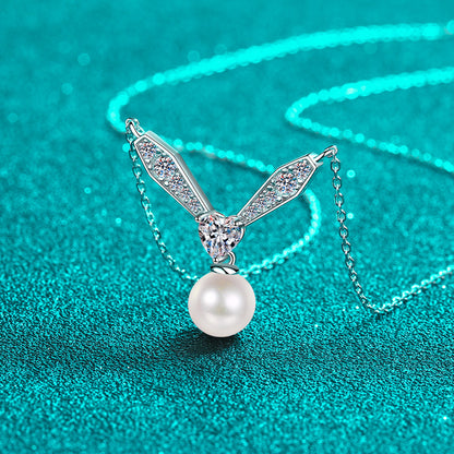 Brilliant-cut Diamand and Sweet Water Pearl Necklace