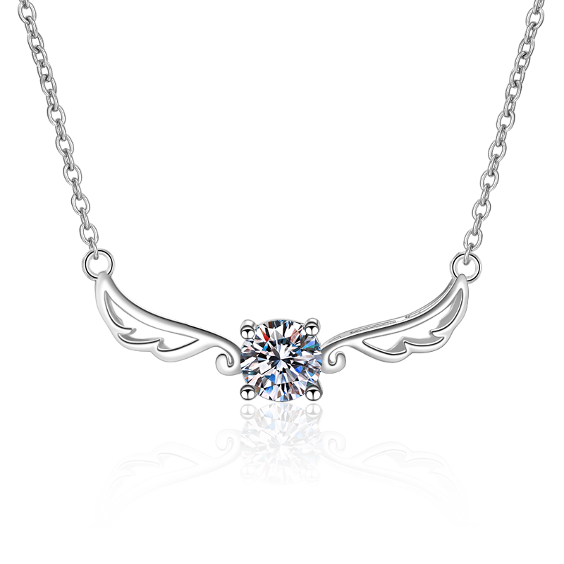 Moissanite Pendant Necklace For Women White Gold