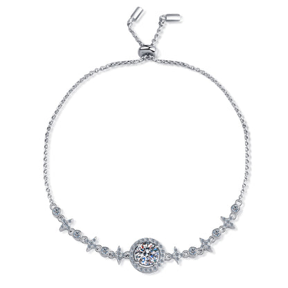 White Gold Moissanite Women Bracelet