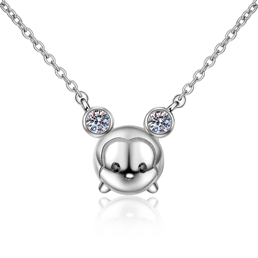 White Gold Moissanite Pendant Necklace