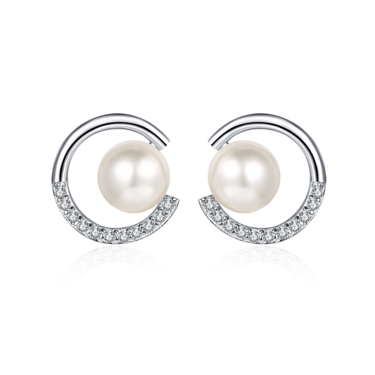 Pearl Stud Earrings Wedding Jewelry for Women