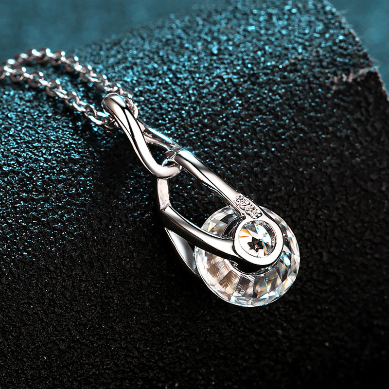 White Gold Moissanite Pendant Necklace