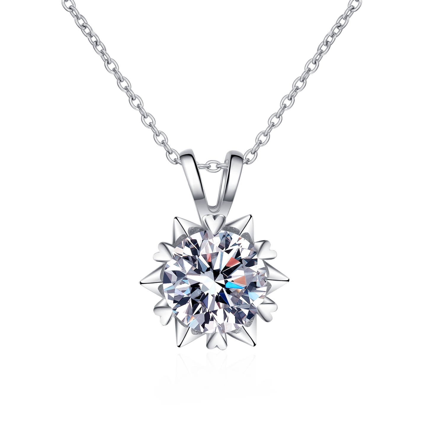 Real Moissanite Pendant Necklace