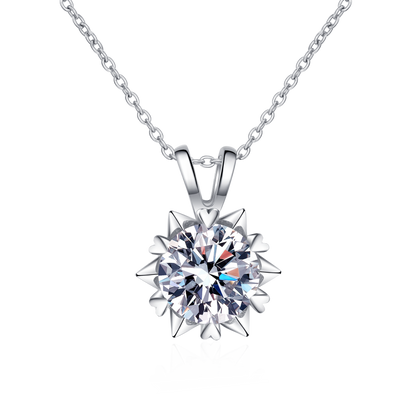 Real Moissanite Pendant Necklace